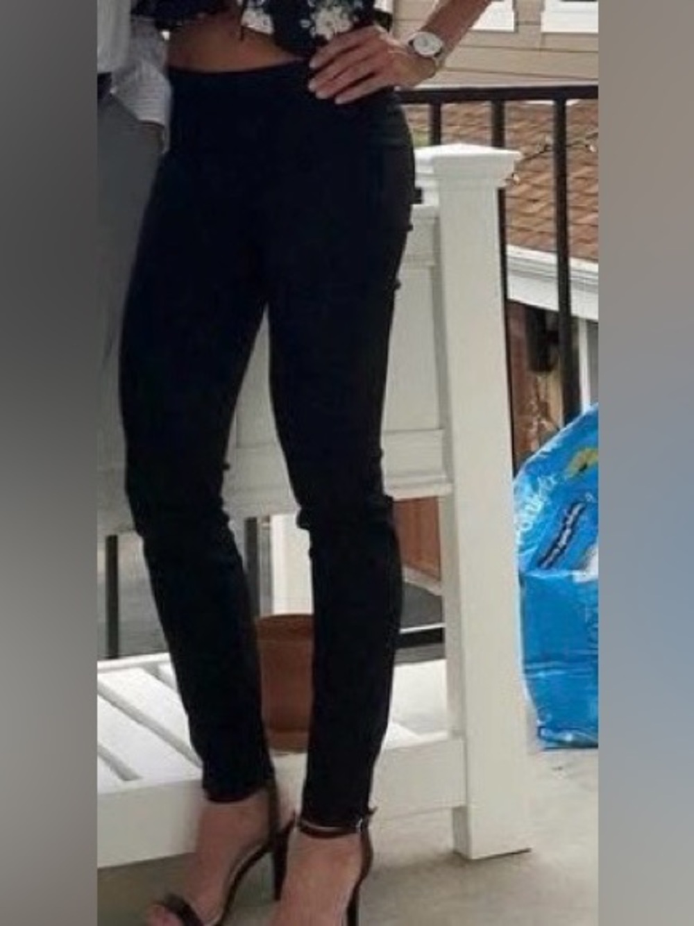 Guess Black Skinny Ponte Pants for Women
